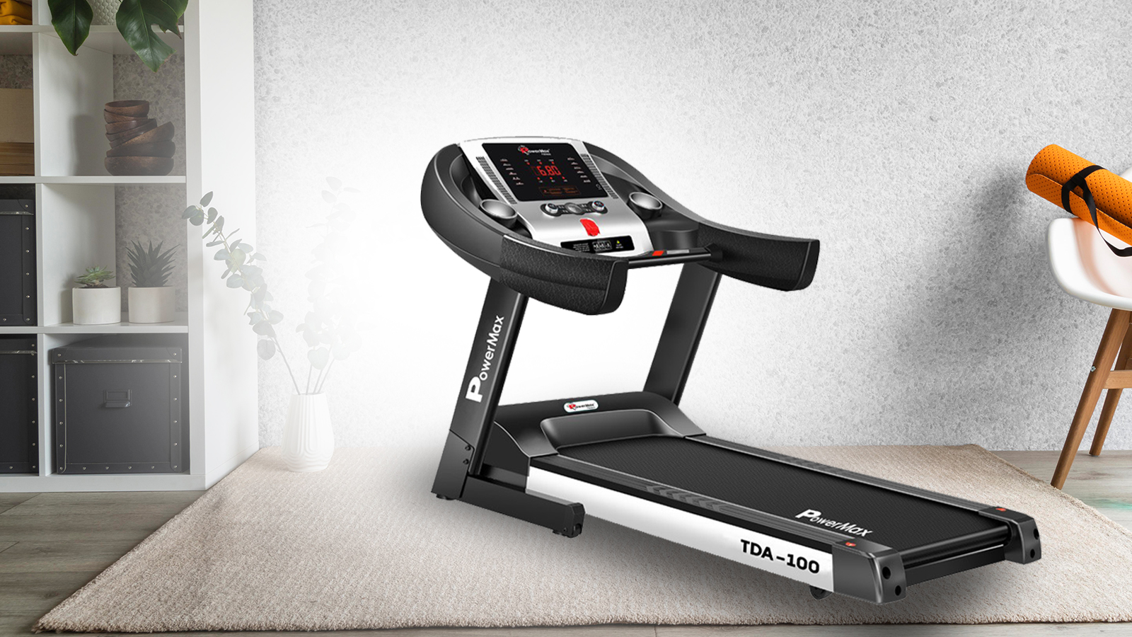 Powermax TDA100 With Auto Incline | Maximum User Weight 110Kgs